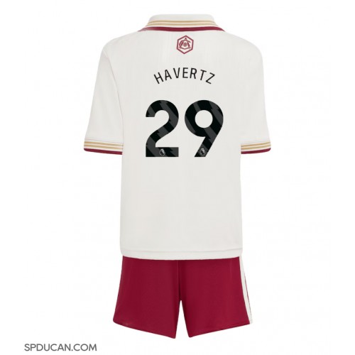Dječji Nogometni Dres Arsenal Kai Havertz #29 Rezervni 2025-26 Kratak Rukav (+ Kratke hlače)